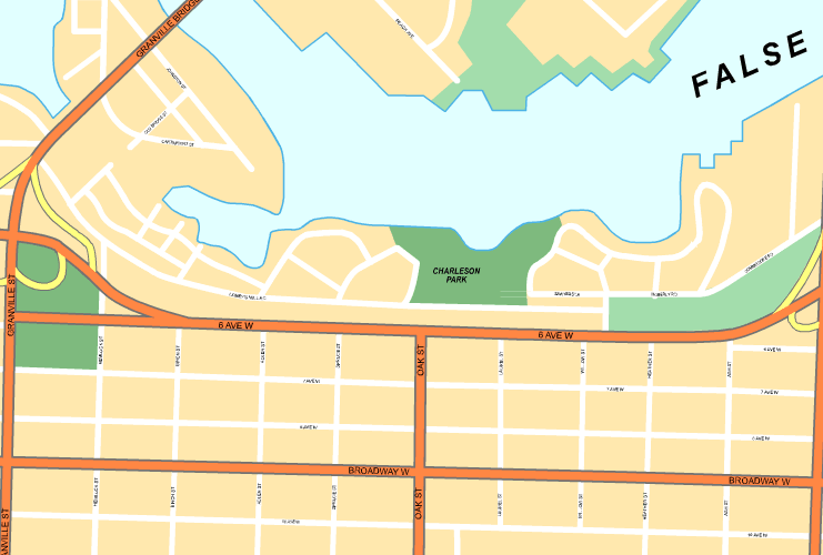 Printable Map of Vancouver Fairview