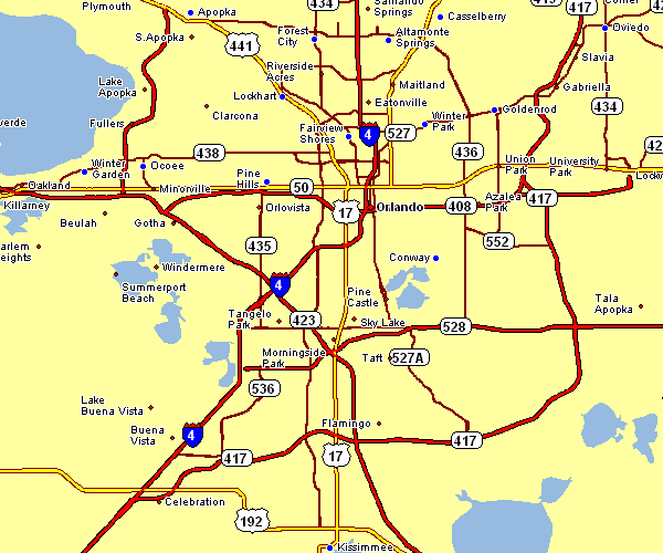 Area Map of Orlando