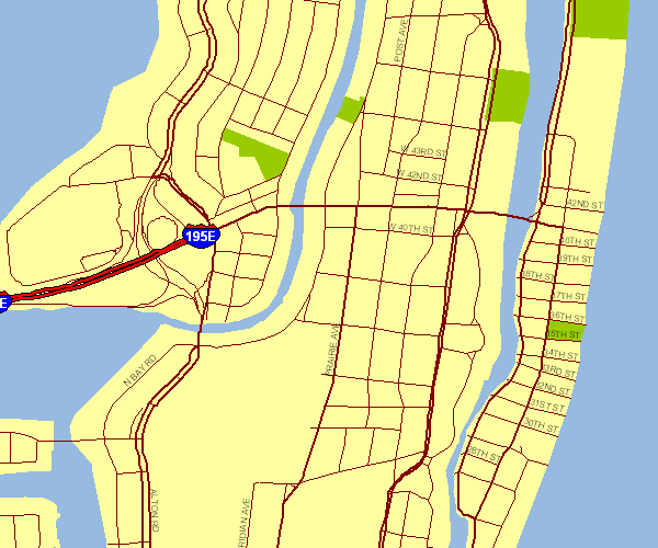 Inner City Map of Miami Beach North, Florida