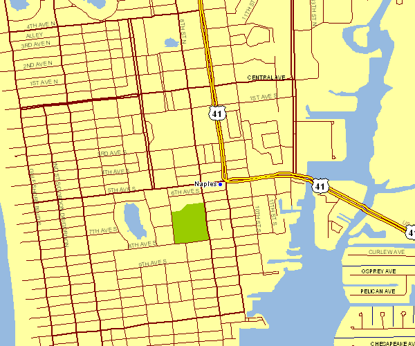 Inner City Map of Naples, Florida