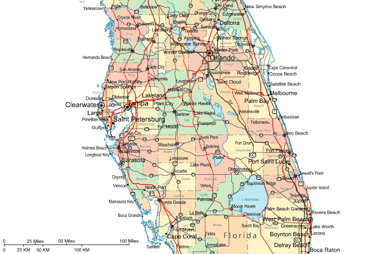 Regional Map Of Central Florida