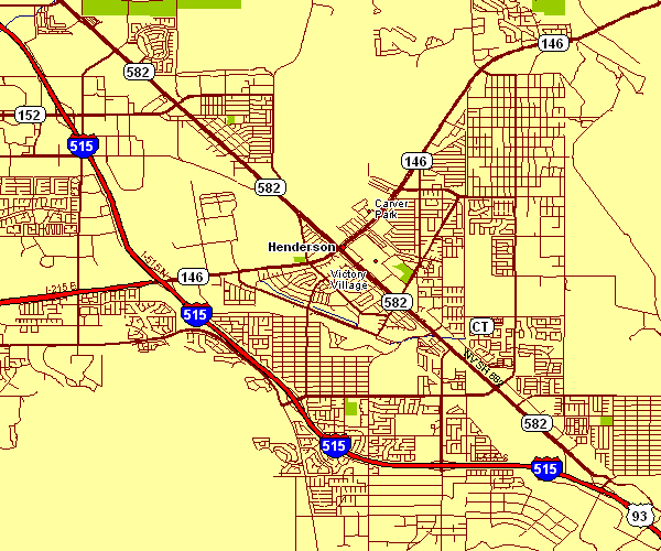 Street Map of Henderson, Nevada