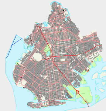 Printable Map of Brooklyn, New York