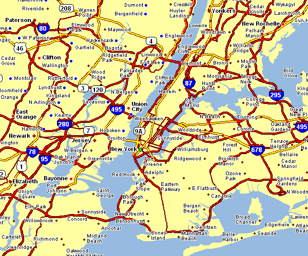 Road Map of New York City