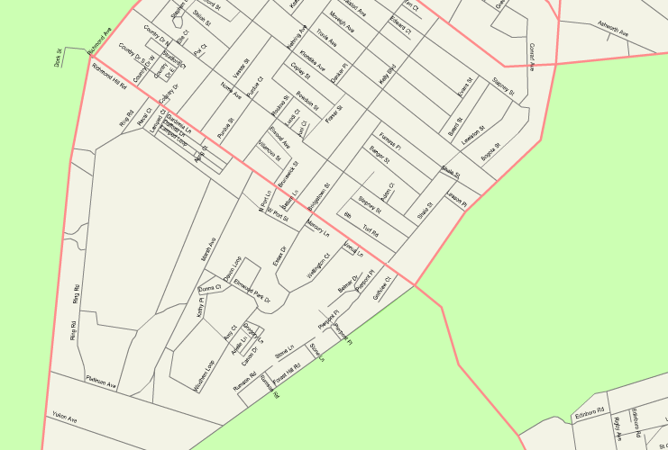 Printable Map of Downtown Staten Island, New York