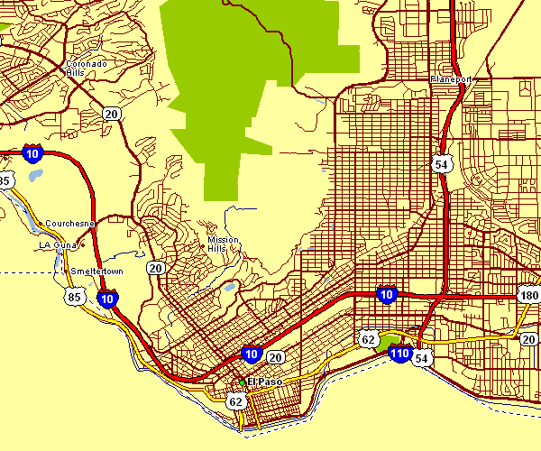 City Map of El Paso