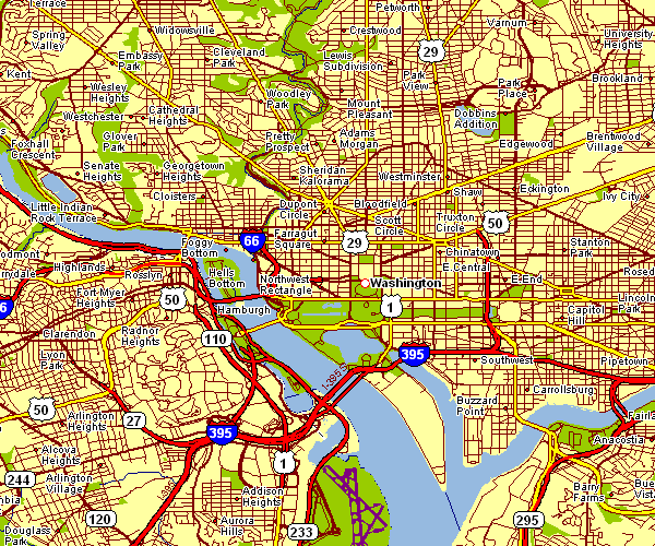 Street Map of Washington, Virginia