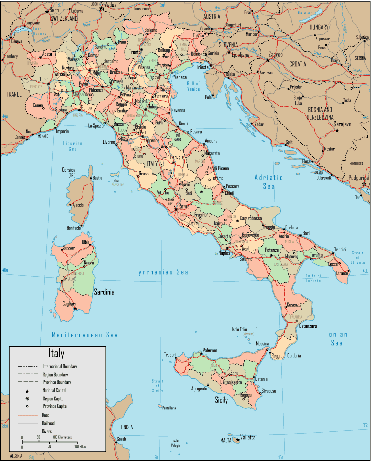 Online Map of Italy